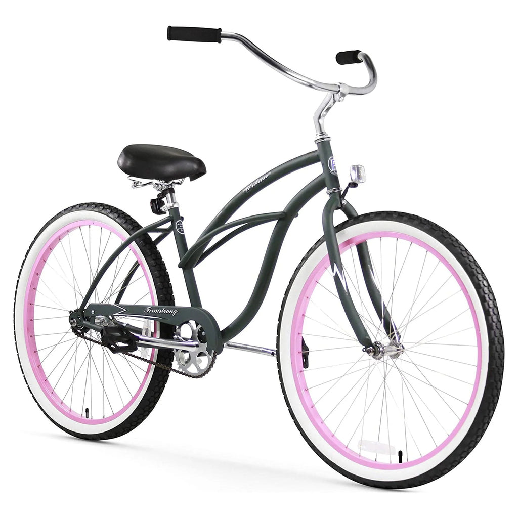 Army Green 26 Womens Beach Cruiser Bicycle E989097
