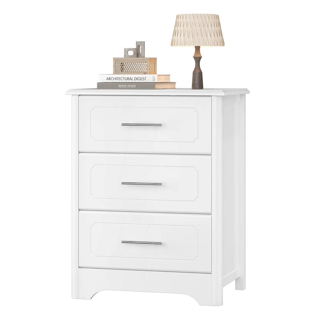 White 3 Drawer Dresser X2085