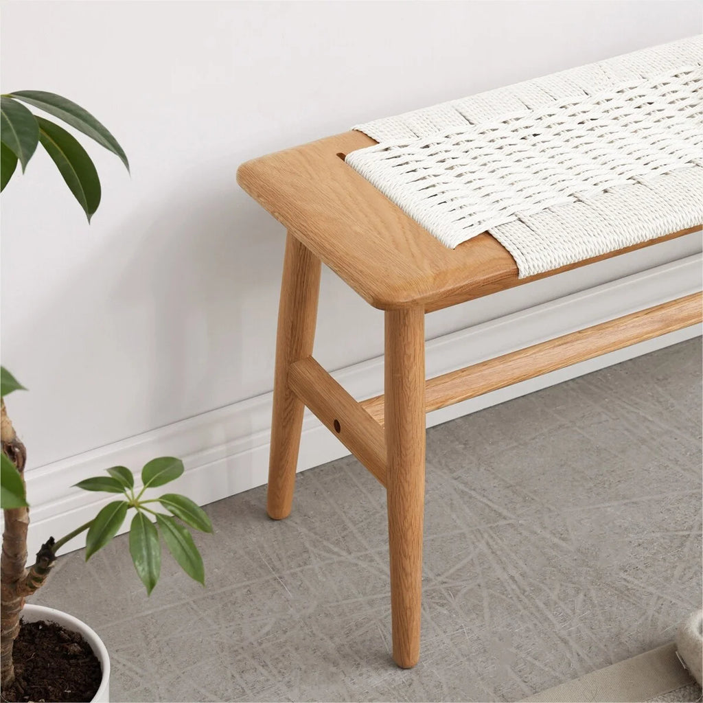Natural Oak Wood Dining Bench O472