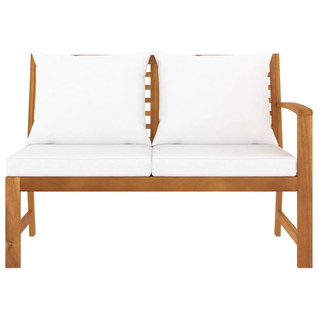 45.1" Acacia Wood Patio Bench with Cushion Y14362