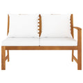 45.1" Acacia Wood Patio Bench with Cushion Y14362