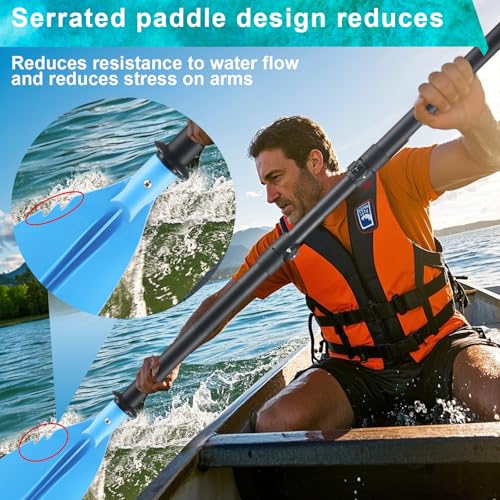 Adjustable Kayak Paddles 4 Pieces with Paddle Leash W3217