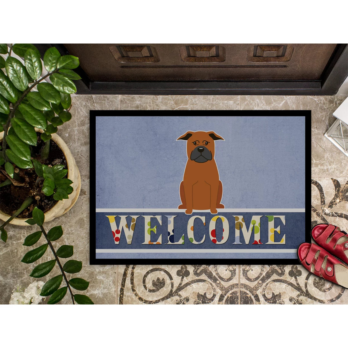 Chinese Chongqing Dog Welcome Door Mat 18x27 Doormat W6226