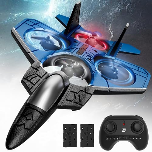RC Fighter Airplane Remote Control Jet Plane Stunt Drone with Light T19729