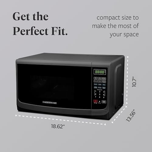 700 Watts 0.7 Cu. Ft. Retro Black Microwave Oven T579