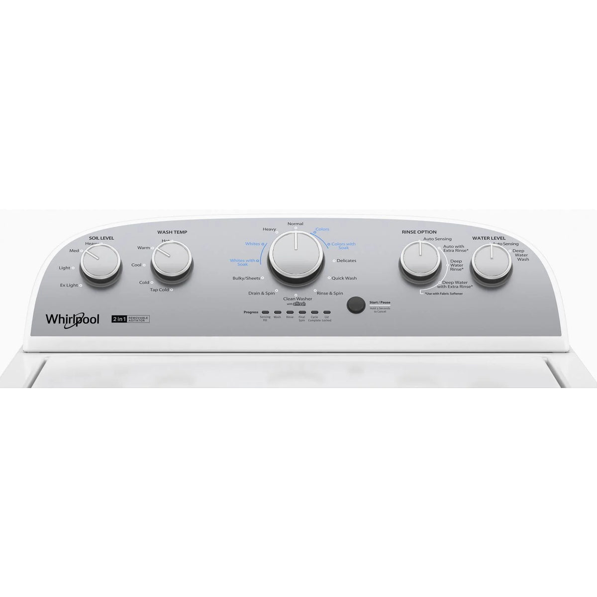3.8 Cu Ft Top Load Washer with Removable Agitator X770