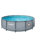 14 ft Round Metal Frame Above Ground Swimming Pool H8290