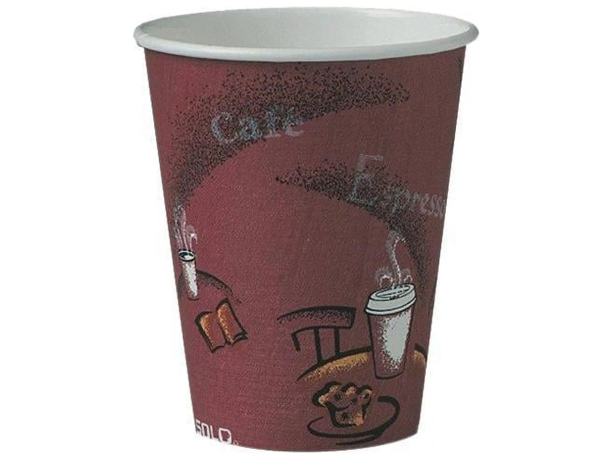 Disposable Paper Cups 8 fl oz Maroon P591