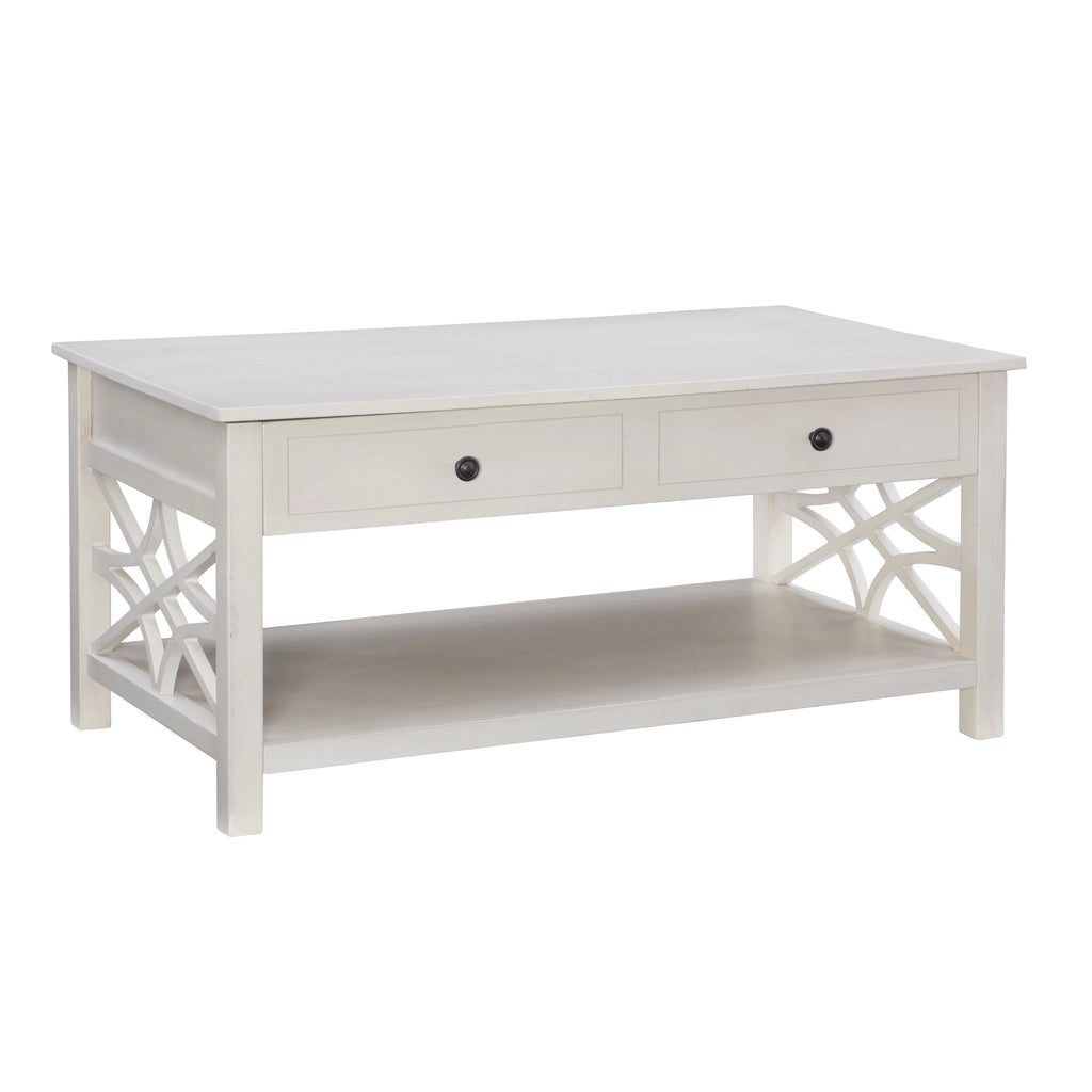 White 2-Drawer Lift-Top Coffee Table Y34872