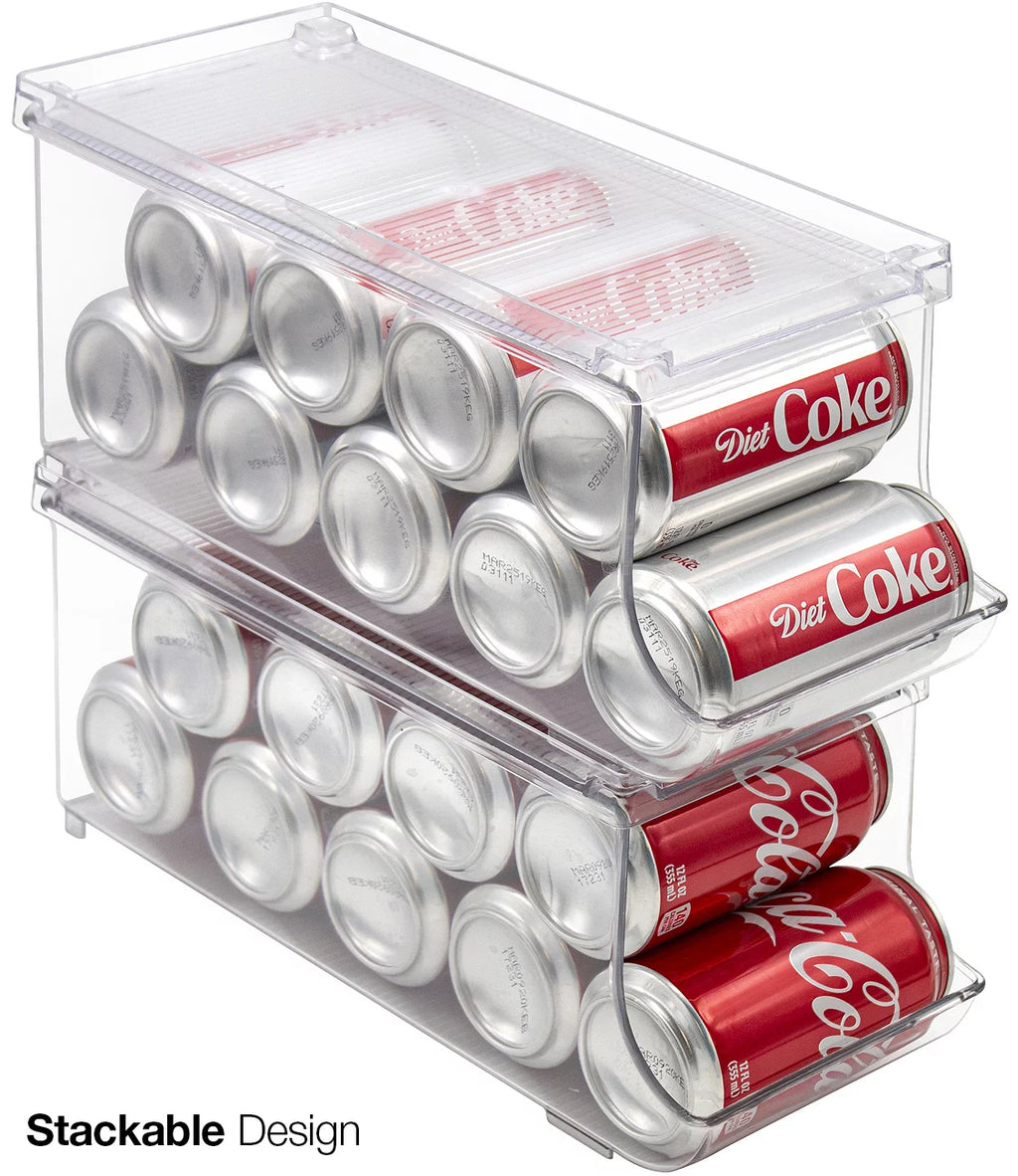 Clear 9 Cans Capacity BPA-Free Soda Can Organizer 2-Pack C284