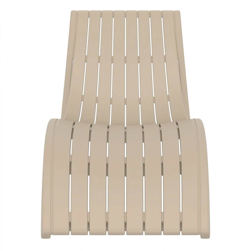Slim Pool Chaise Sun Lounger Taupe F3721