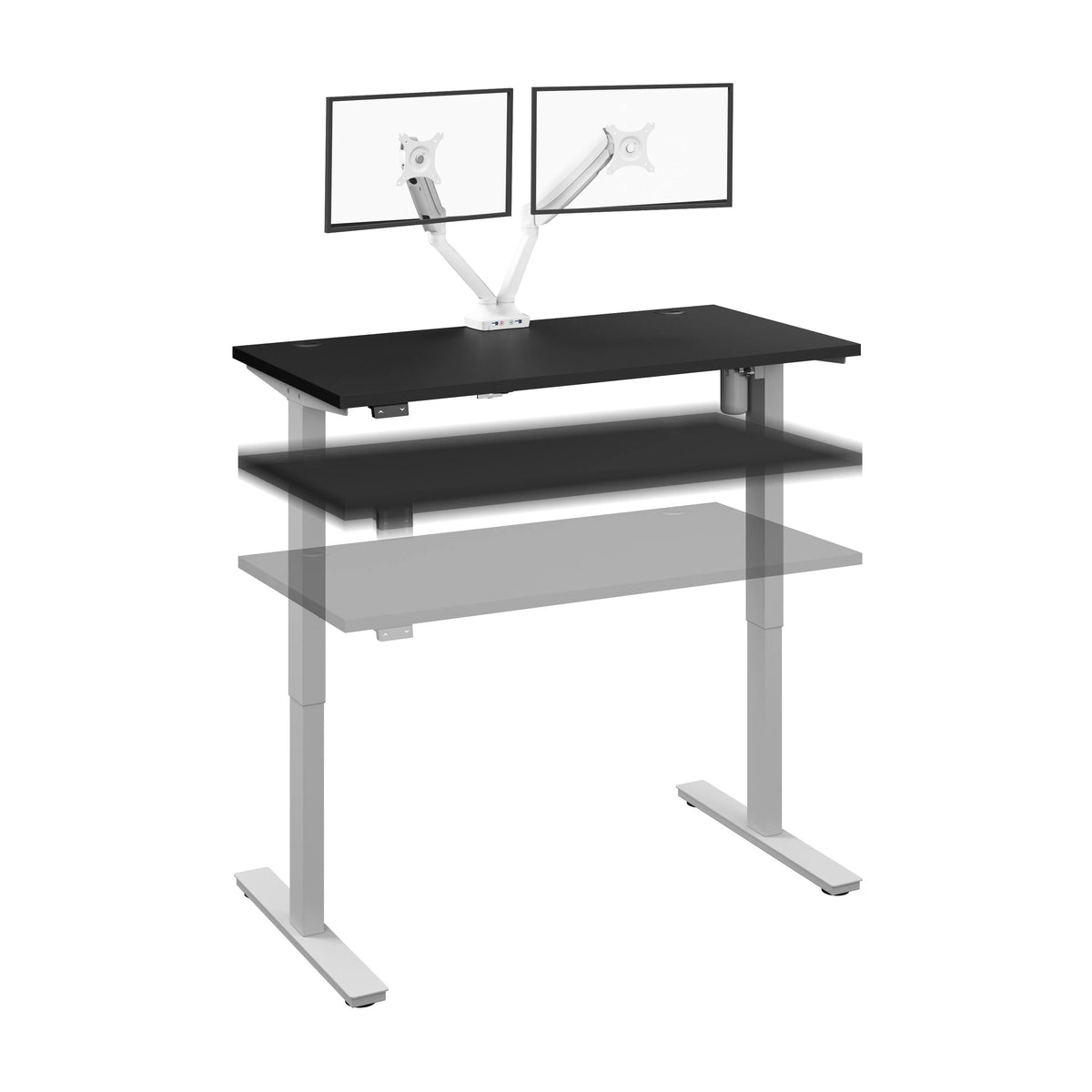 48" Deep Gray Engineered Wood Standing Desk W69999