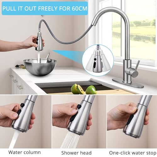 Single Handle Pull Down Sprayer Kitchen Faucet R349319