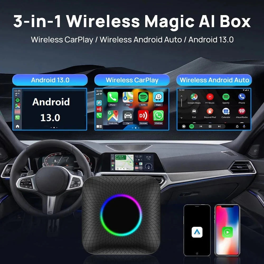 Android 13 Wireless Android Auto & Apple CarPlay Smart Tv Box S704