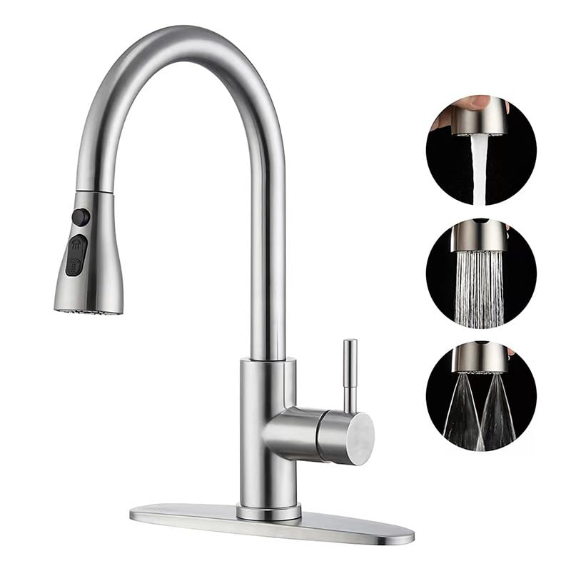Single Handle Pull Down Sprayer Kitchen Faucet R349319