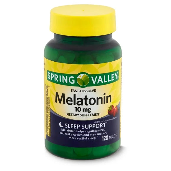 Melatonin 10 mg Strawberry Dietary Supplement Tablets 120 Count F37401