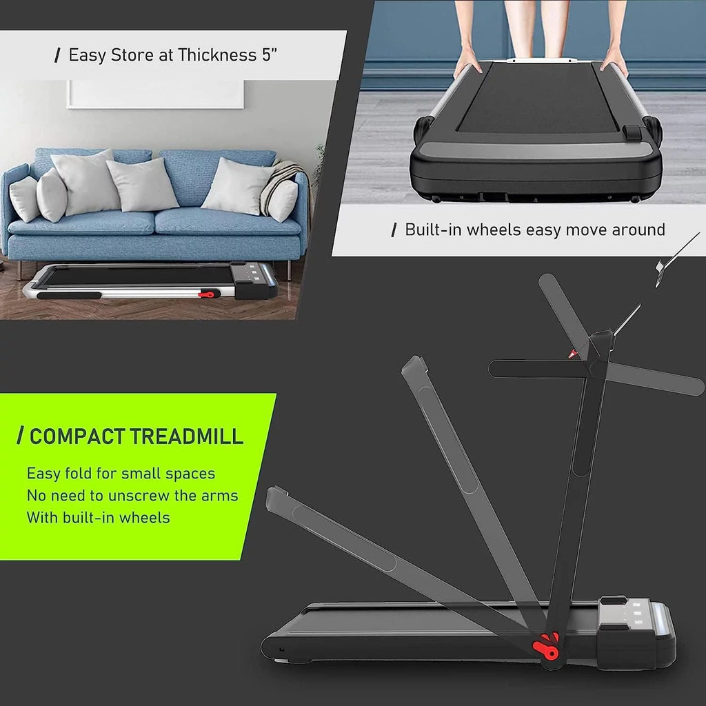 2 in 1 Folding Portable Under Desk Treadmill J98156