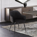 Black Dark Grey Fabric Dining Chair S62641