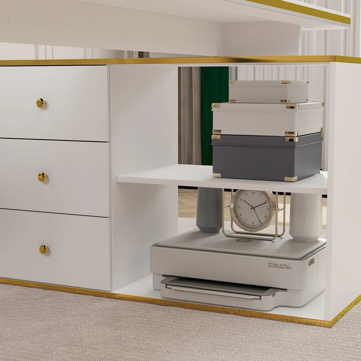 55.1" Corner Computer Desk F98833