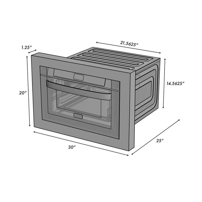 1000-Watt Built-In Microwave Drawer in Stainless Steel with Trim Kit Q455024