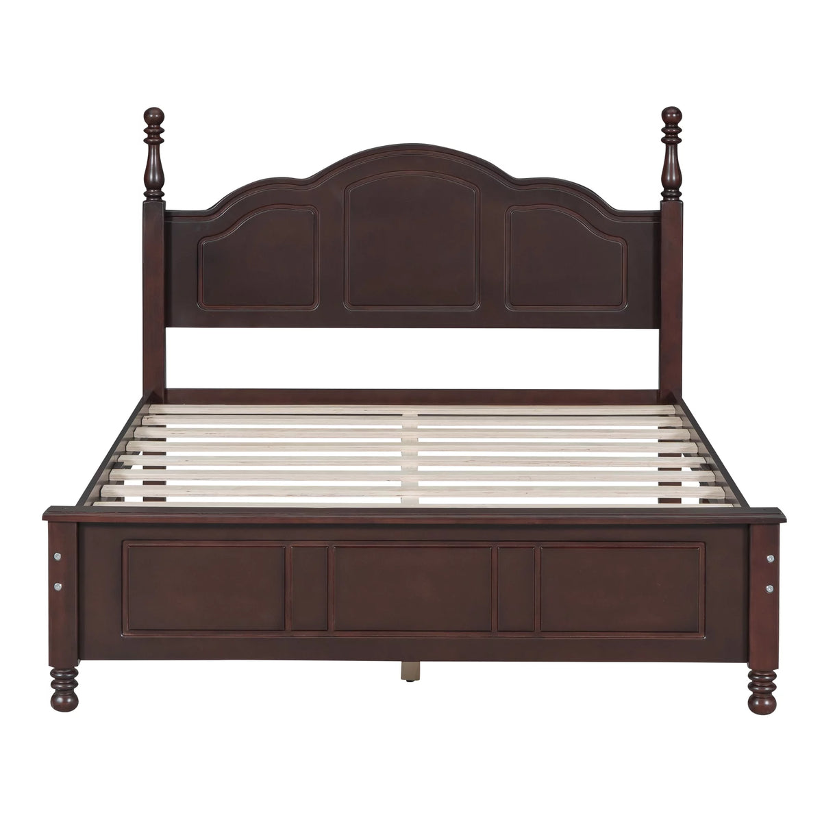 Full Size Wooden Platform Bed Frame with Slat Support J906847
