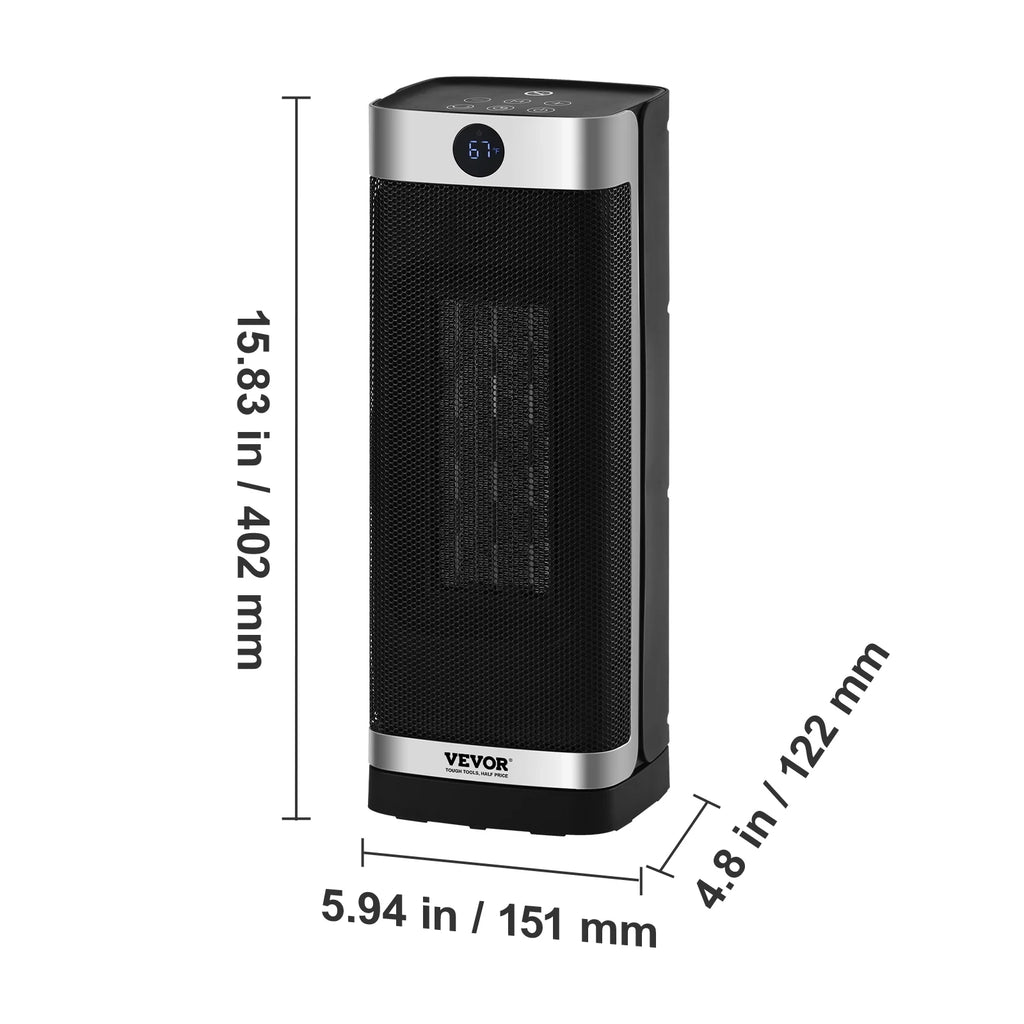 1500W Electric Fan Forced Portable Space Heater 16 in B963203