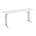 White 6 ft Heavy Duty Portable Plastic Folding Table Q85824