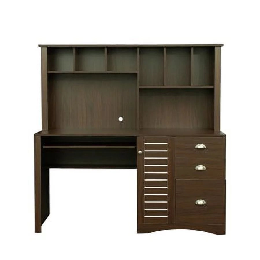 Computer Desk with Drawers & Bookshelf G771