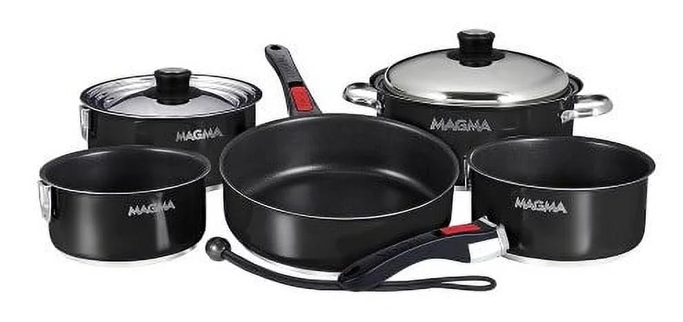 10 Piece Non-Stick Enamel Finish Induction Cookware Set O80547