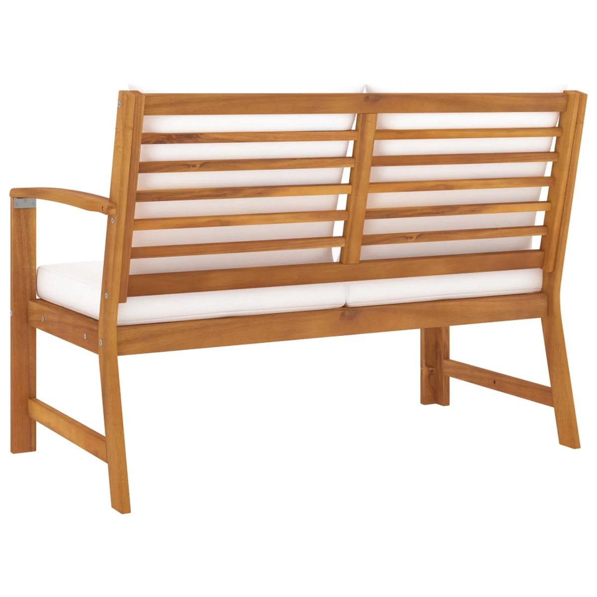 45.1" Acacia Wood Patio Bench with Cushion Y14362