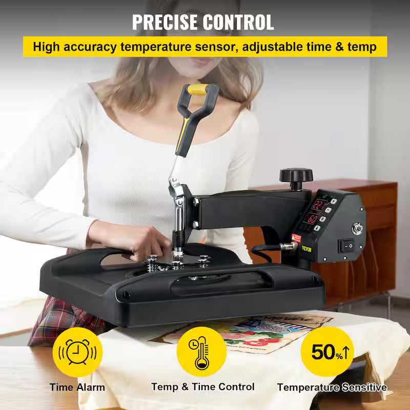 15 in. x 15 in. 5 in 1 Heat Press Machine Black I913100