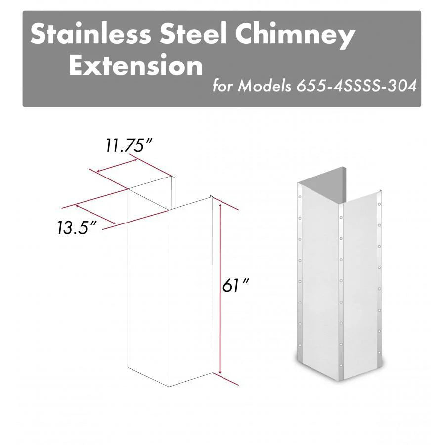 61 in. Stainless Steel Chimney Extension N696072