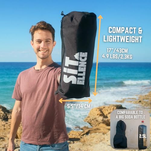 Portable Adjustable Height Folding Camping Chair Black J487185