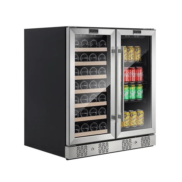 24 20 Bottle and 79 Can Dual Zone Wine Cooler and Beverage Cooler R2795