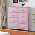 Black 8 Drawer Fabric Dresser P3535