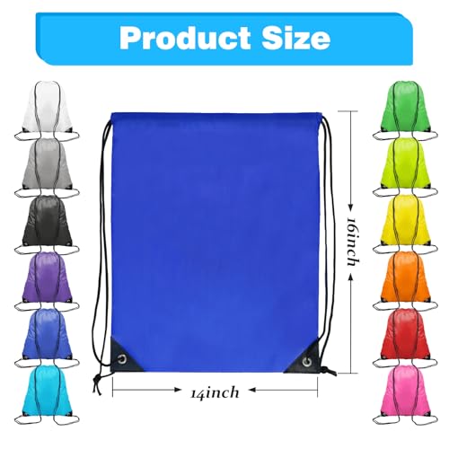 12 Color Drawstring Backpack Bulk U971584