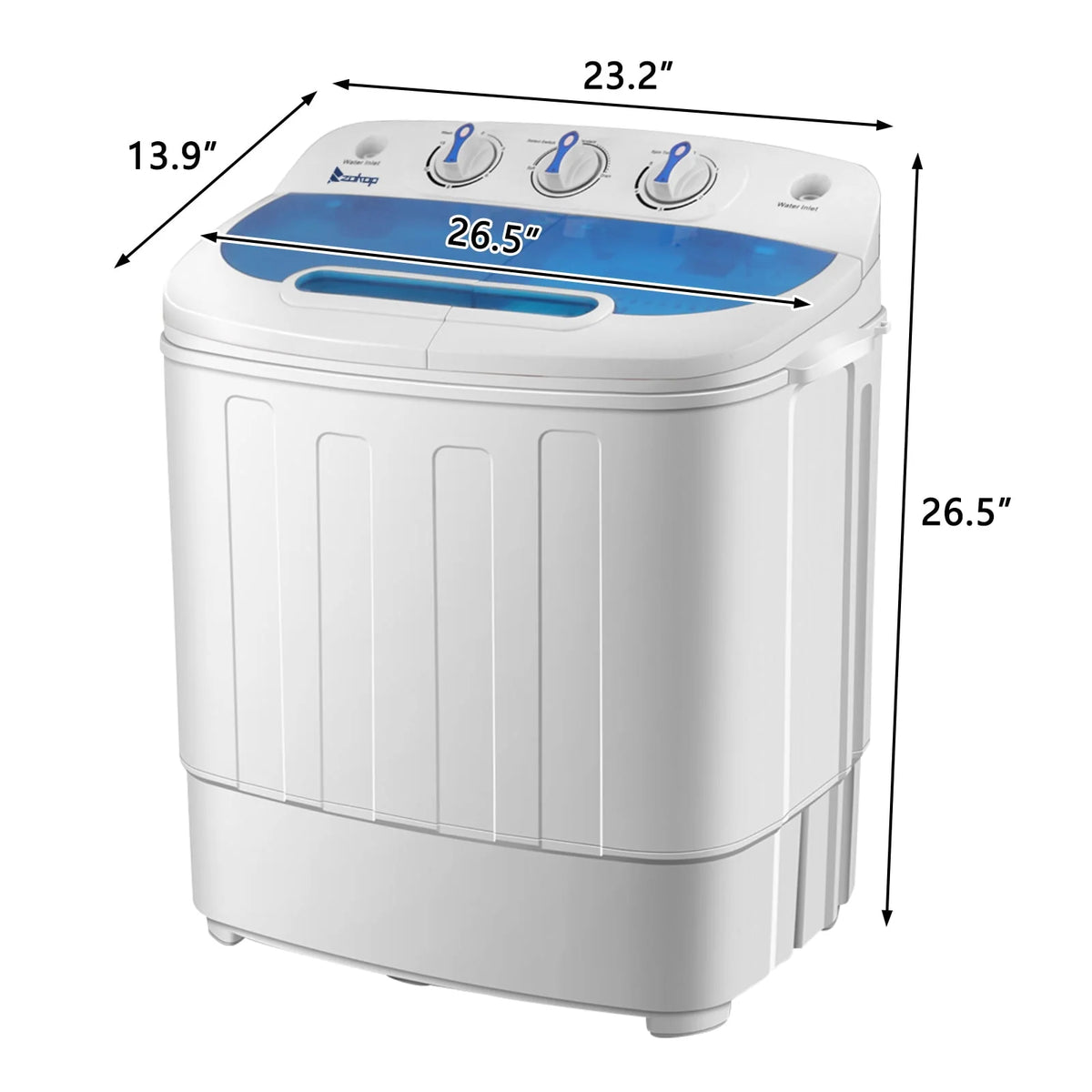 Portable Mini Compact Twin Tub 13.4lb Washing Machine I599