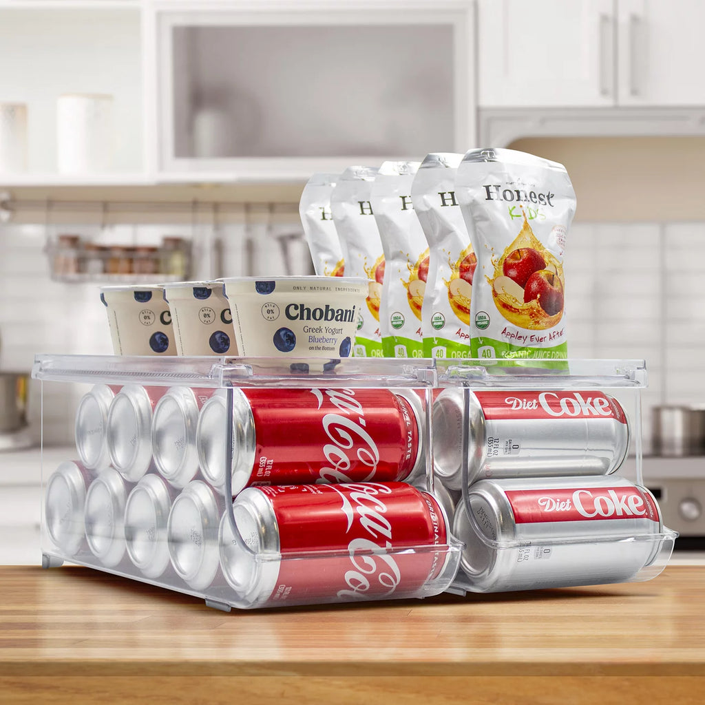 Clear 9 Cans Capacity BPA-Free Soda Can Organizer 2-Pack C284