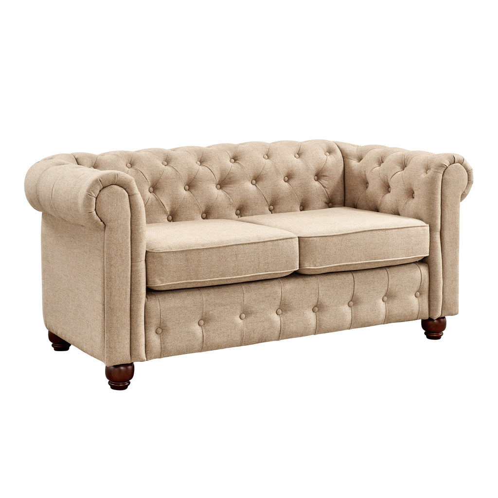 Cream Living Room Loveseat Q208