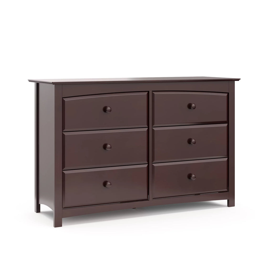 White 6 Drawer Double Dresser Z403