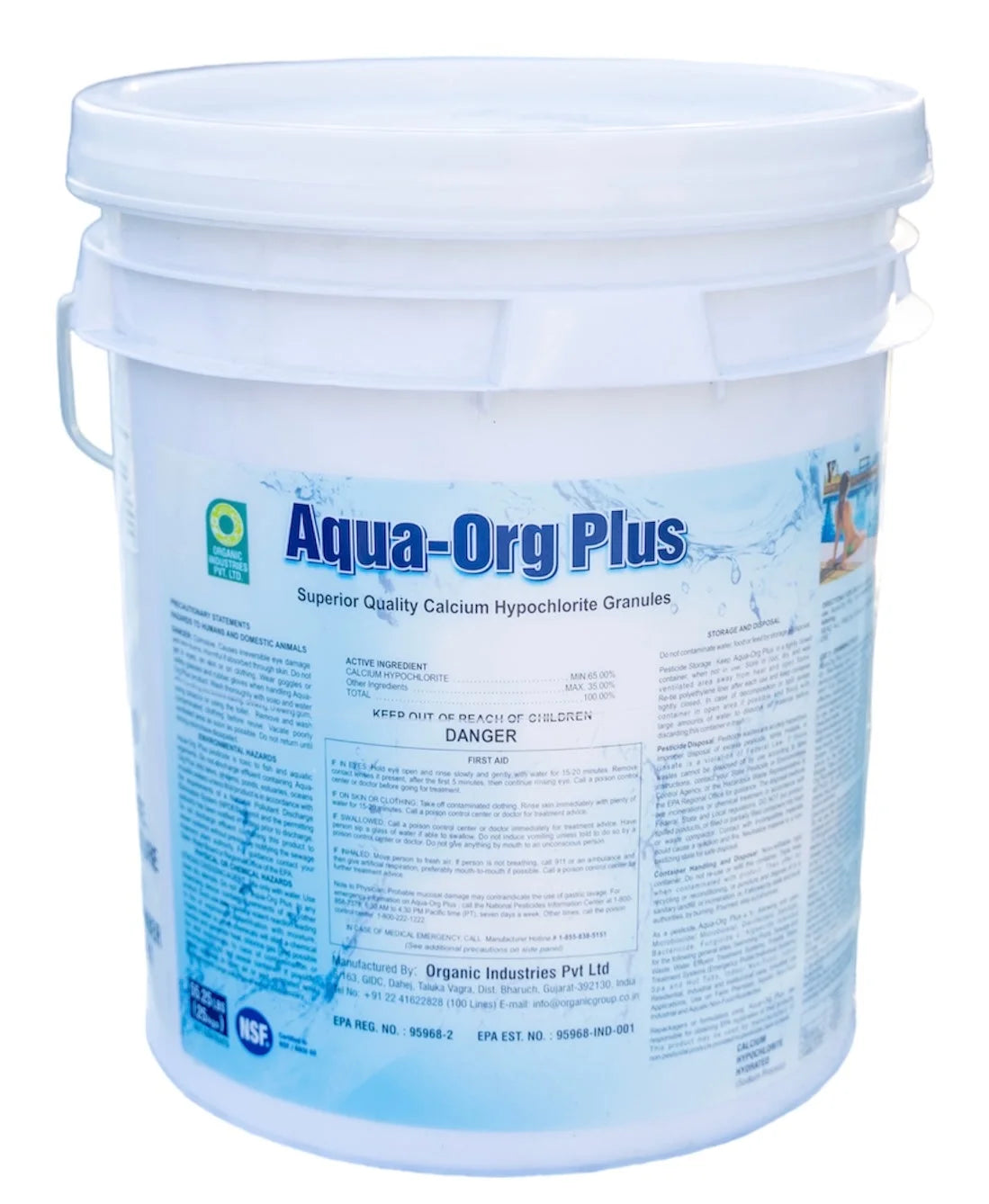 Granular Calcium Hypochlorite 65% Pool Shock 55 Pound F22124