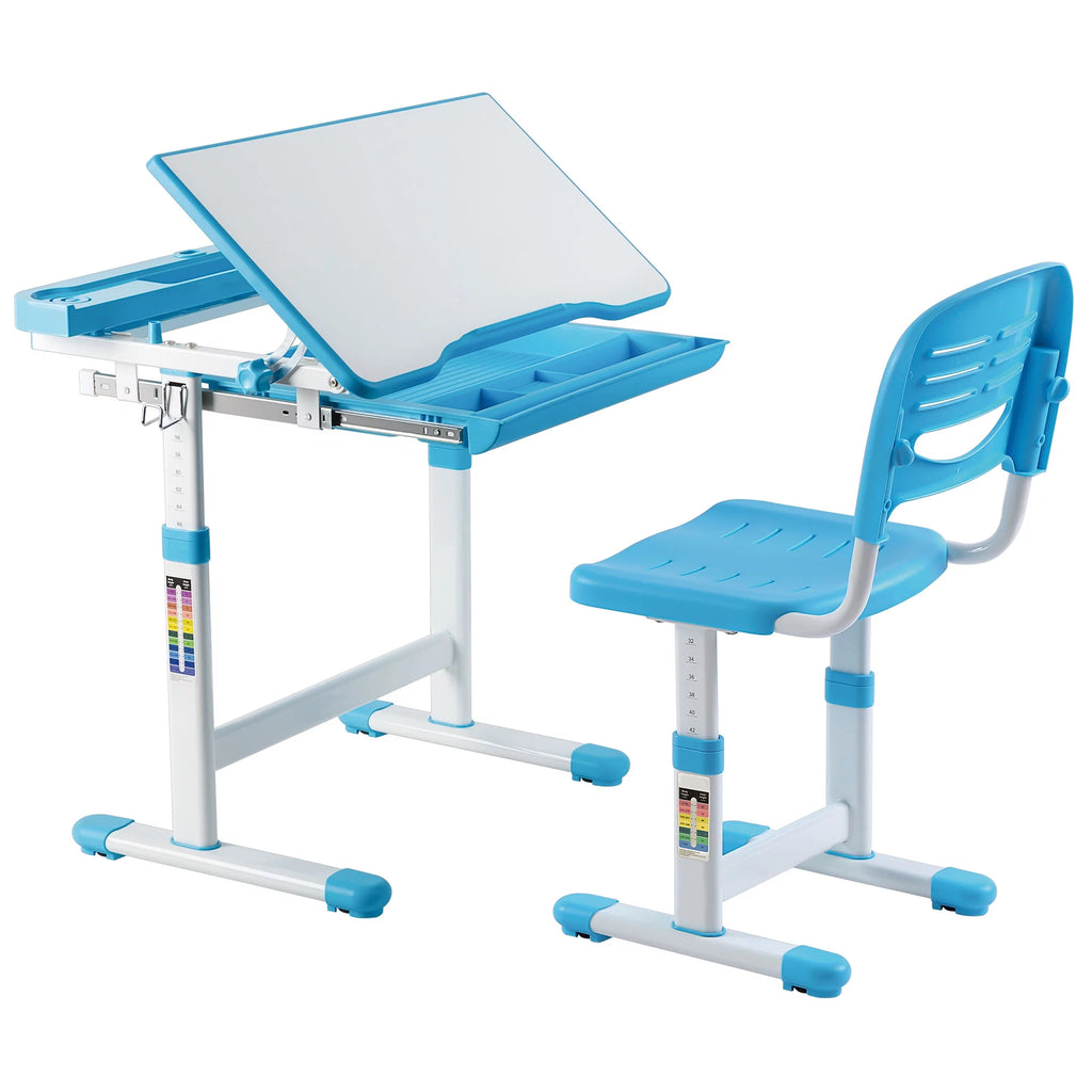 Kids Desk and Chair Set Blue M33198