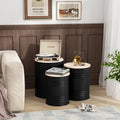 Set of 3 Round Storage Ottoman T2362