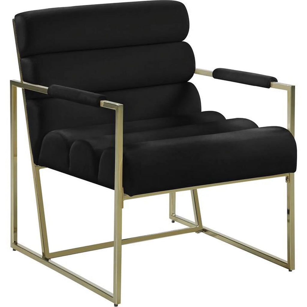 Black Velvet Accent Chair Set of 2 S413954