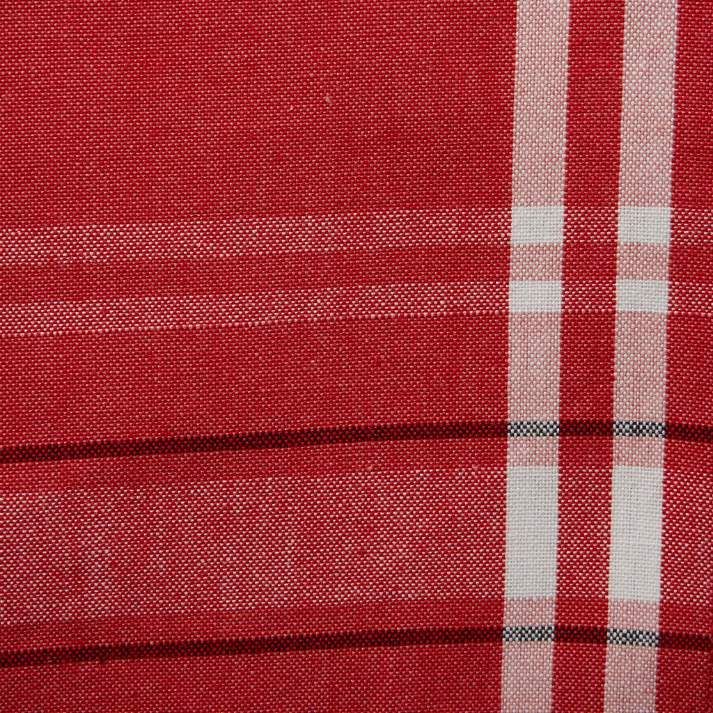 14" x 108" Red and White Chambray Table Runner G47645