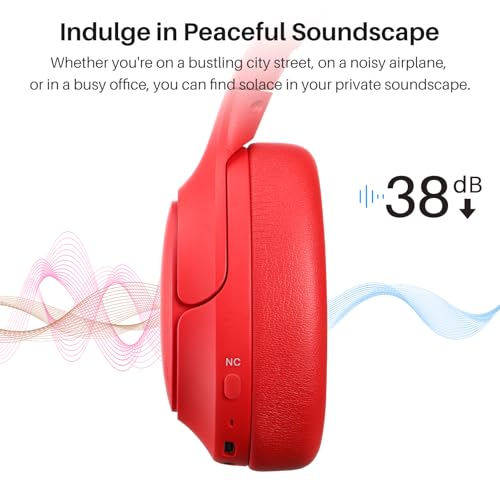 Hybrid Active Noise Cancelling Wireless Over Ear Headphones F448294
