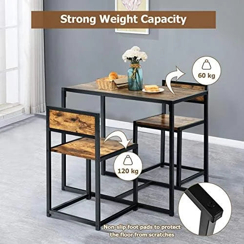 3 Piece Dining Set with Metal Frame S906632
