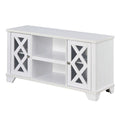 47" White TV Stand with Storage Cabinets T813426