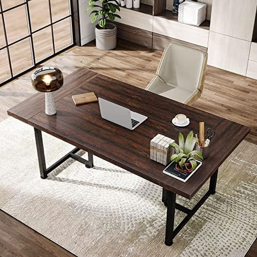 Brown Wooden Executive Desk B834