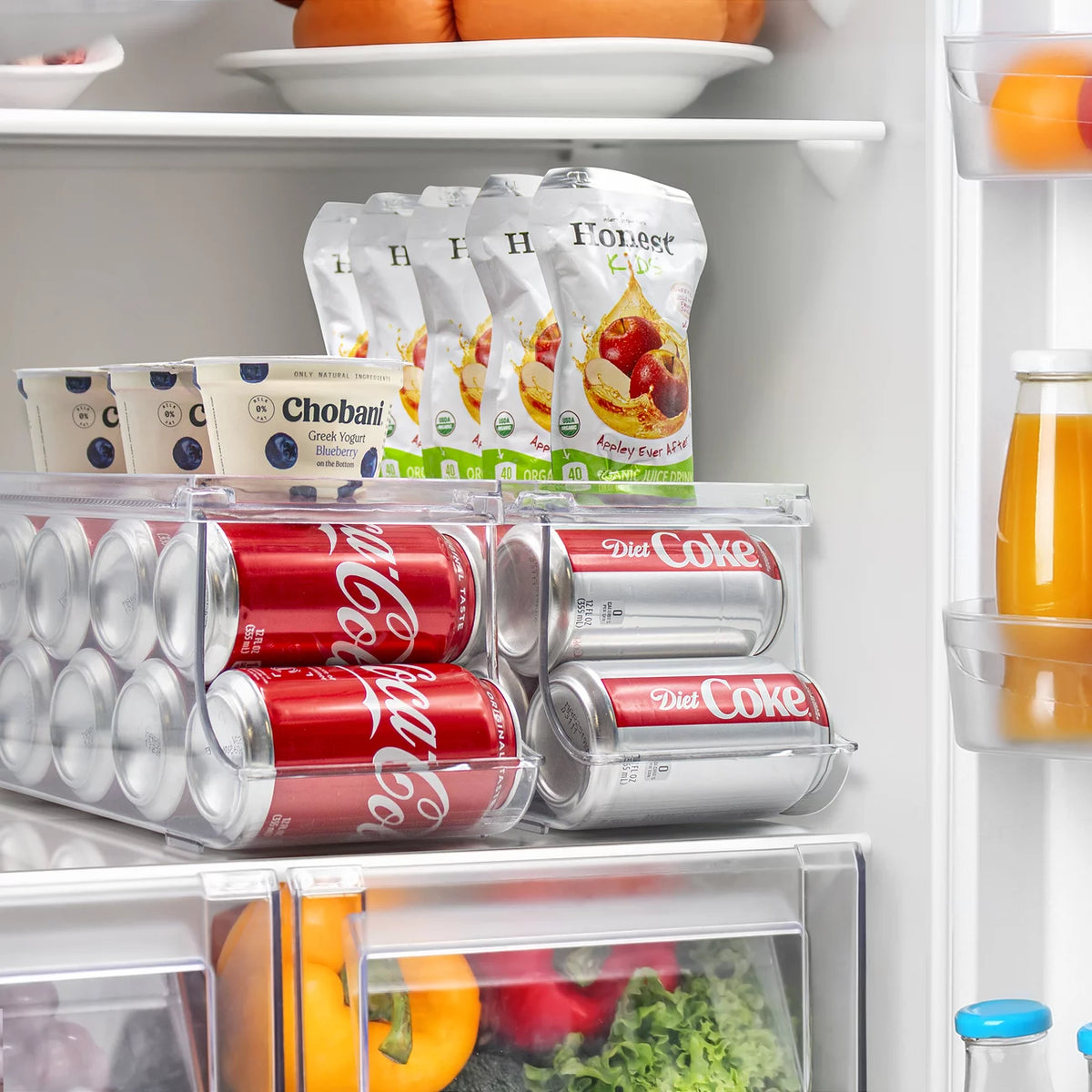 Clear 9 Cans Capacity BPA-Free Soda Can Organizer 2-Pack C284